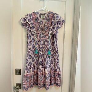 Bohemian Paisley Ruffle Dress